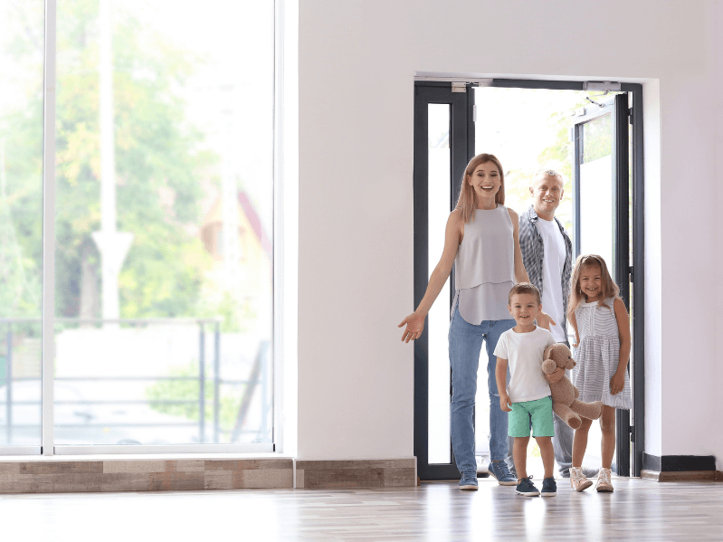 Family enjoying cleaner indoor air in a Pace FL home